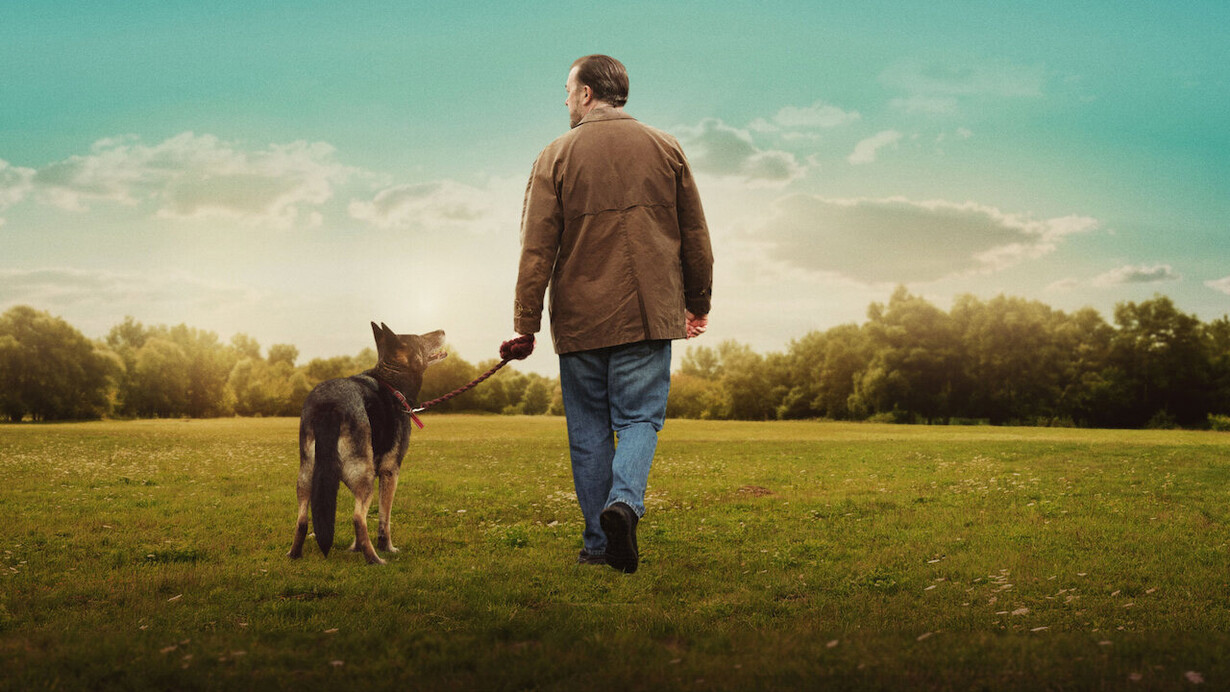 Portada de la serie Afterlife con Ricky Gervais como protagonista y director
