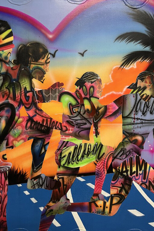 Brandon J. Donahue-Shipp, Track meet stream of consciousness. Courtesy of Pentimenti Gallery