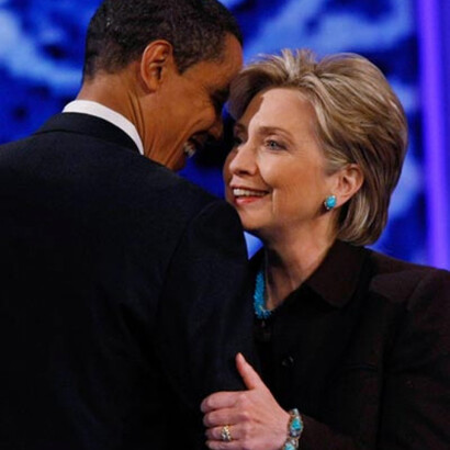 Hillary Clinton avec Barack Obama