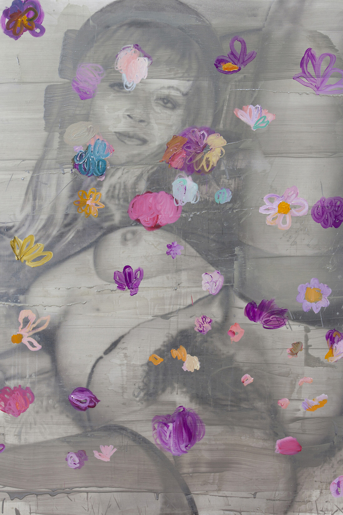 Ida Tursic & Wilfried Mille, la moustache, 2015, oil on canvas, 215 x 190 x 5 cm, Courtesy of the artist and Galerie Max Hetzler, Berlin | Paris
© Ida Tursic & Wilfried Mille