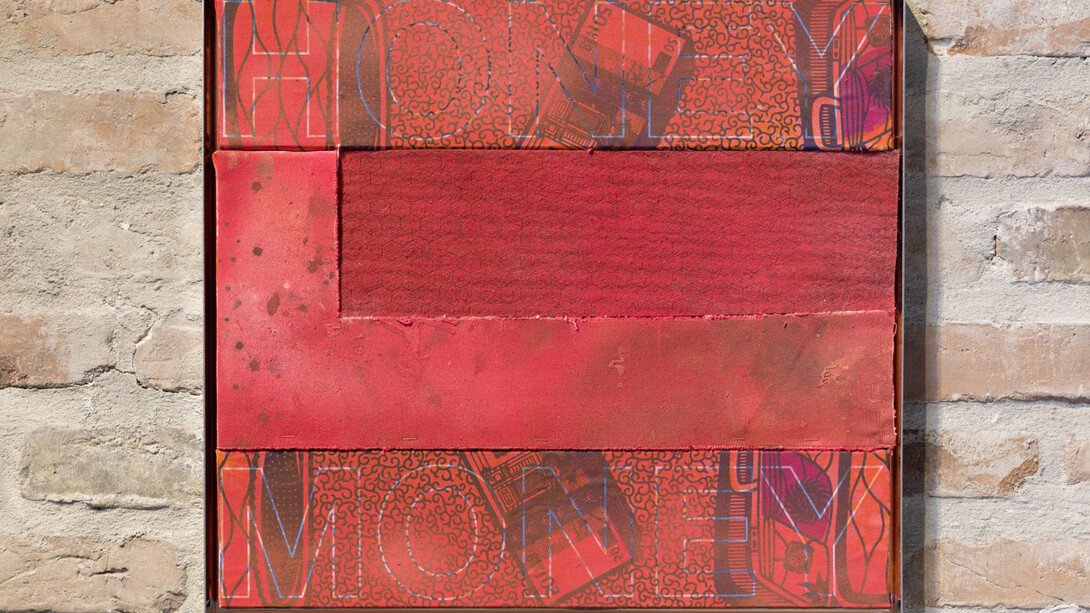 Johannes Wohnseifer, Colony Collapse Disorder 1, 2015, acrylic, lacquer, scotchlite, felt, fabric, canvas