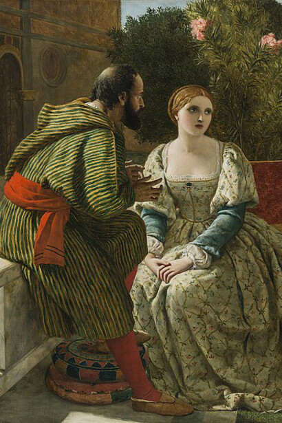 "Othello and Desdemona", painted by Frederick Richard Pickersgill in 1859