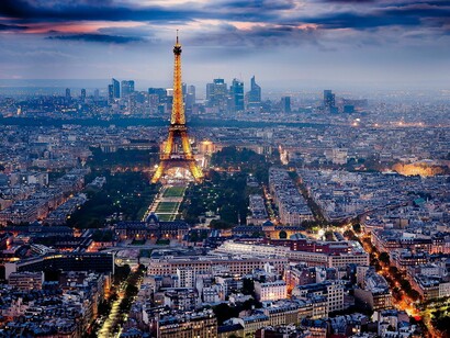 París. Vista aérea de la ciudad