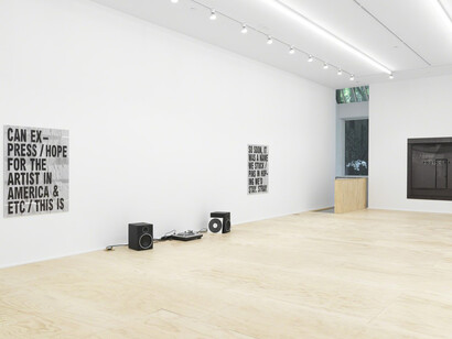 Shannon Ebner, Exhibition view. Courtesy of Eva Presenhuber