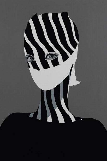 Shigeki Matsuyama, Portrait of Dazzle AH #227 (detail),
acrylic on canvas - 100 x 80 cm. Courtesy of the artist and GR Gallery