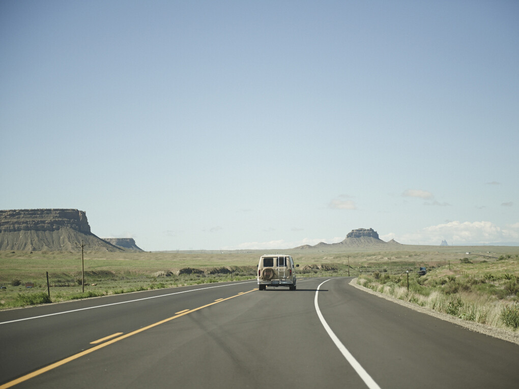Jane Hilton, Campervan, Blue Hill, New Mexico, 2015, C-Type Hand Print, 23 x 28 in / 58.5 x 71 cm, Edition of 7, courtesy of Eleven, London 
