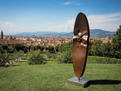 Deserto, 2016, acciaio corten 264 × 66 × 60 cm 103.9 × 25.9 × 23.6, Giardino del Kaffeehaus, Giardino di Boboli, Firenze