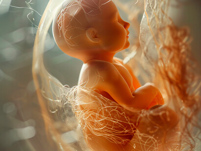 Ilustração de feto. Além de que não se trata apenas de respeitar as decisões alheias, de que vale proibir o aborto à força