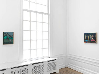 Daniel Richter, Funky dimes, exhibition view. Courtesy of GRIMM