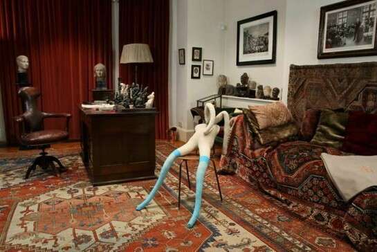 Suffolk Bunny in Freud’s Study, Sarah Lucas © Sadie Coles HQ and Freud Museum London