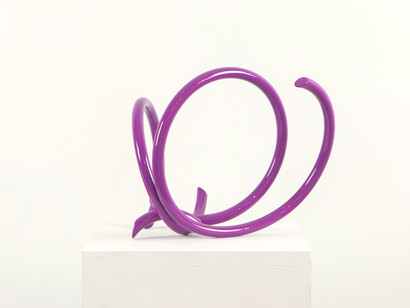 John Clement, Oscar, powder-coated steel, 9 3/4 x 12 x 8 1/2 inches, 25 x 31 x 21 cm - 2014