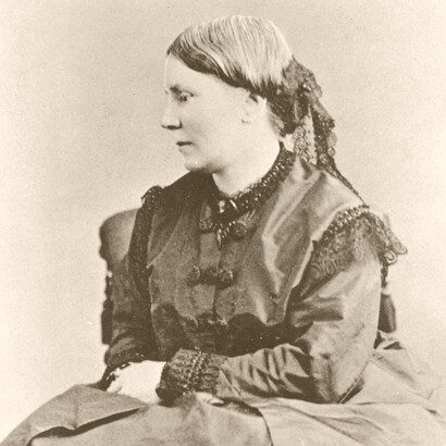 Retrato de perfil de Elizabeth Blackwell