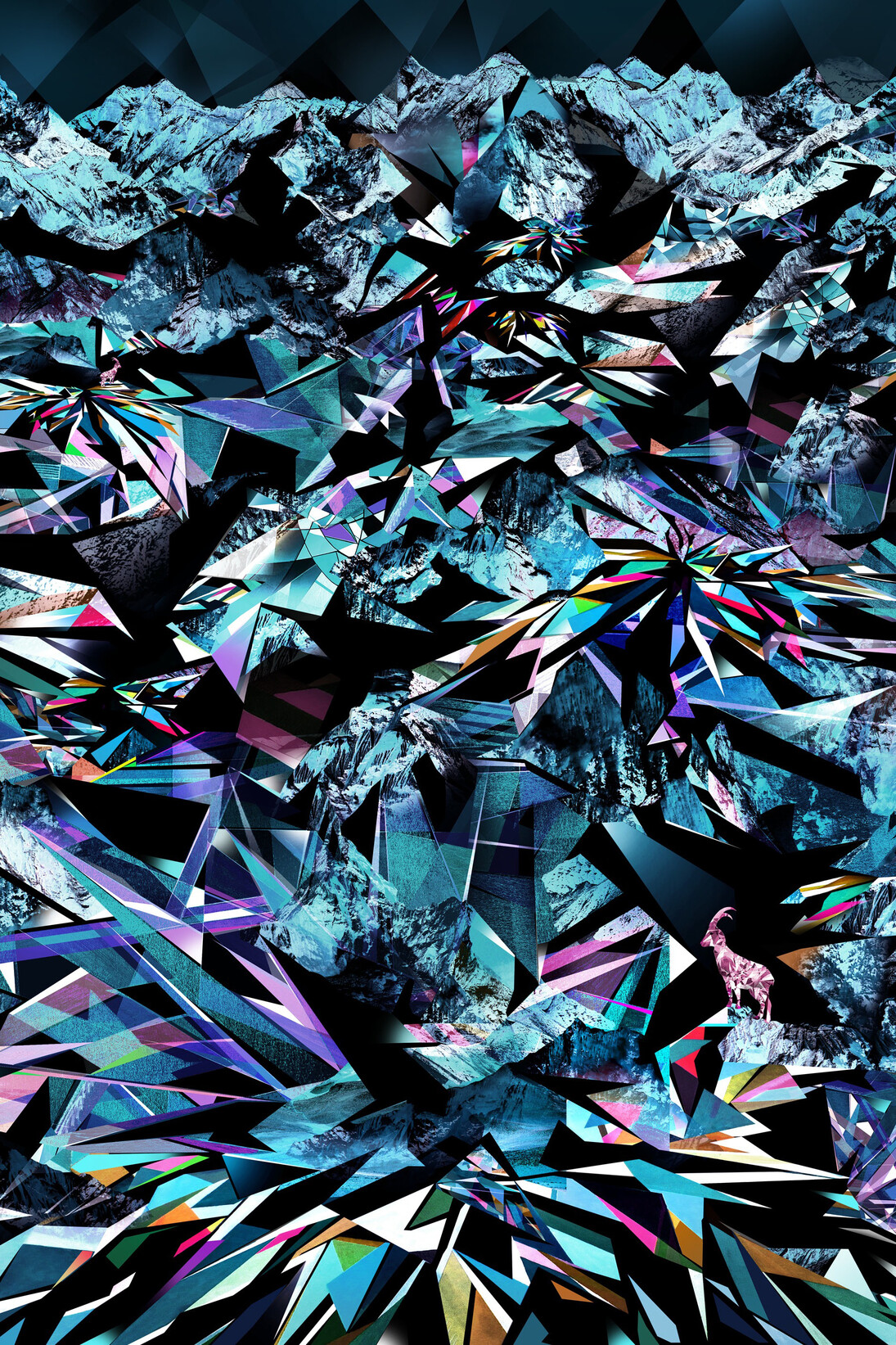 Rupert Newman, Icecap Night, 2014, digital hand finished prints, 61 x 47.15 cm