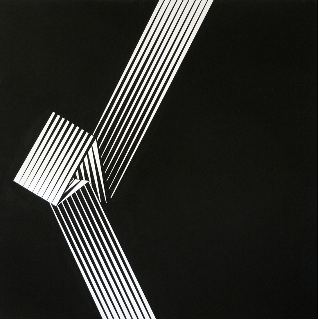 Gianfranco Zappettini, Strutture in BX 22-68, 1968, acrilico su tela, 115 x 115 cm