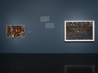 Santiago Yahuarcani, The beginning of knowledge, exhibition view. Courtesy of MASP
