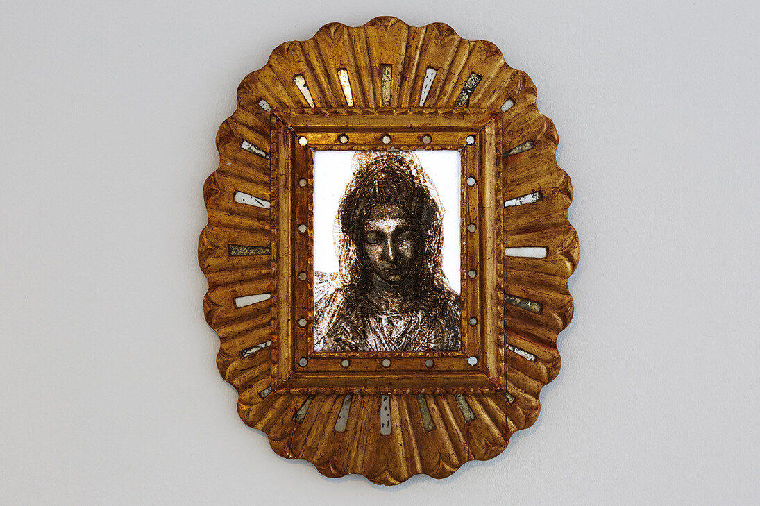 Saya Kubota, "Material Witness #1", 2015, light box and incense-burnt tracing papers © Saya Kubota 
