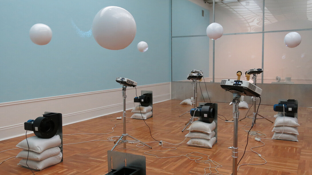 Nadim Abbas, Human Rhinovirus 14, 2016. Installation view, 7th Moscow International Biennale of Contemporary Art, 2017.