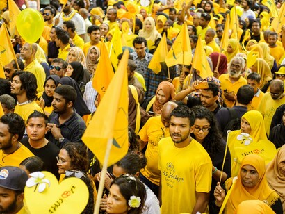 Protest march in the Maldives for democratic values