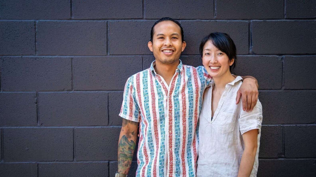 Tim Flores and Genie Kwon, owners of Kasama