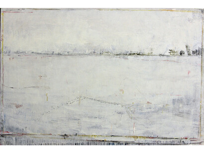 Yan Shanchun (b. 1957), West Lake #26, 2006, Acrylic on canvas, mixed media, 39 1/2 x 59 in (100 x 150 cm)