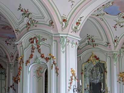Interno rococò del palazzo Esterházy a Fertőd, Ungheria