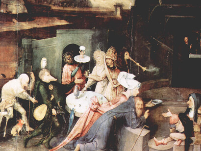Hieronymus Bosch, "Il Trittico delle Tentazioni di Sant’Antonio", 1505,  particolare