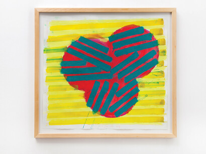 Richard Smith, Tricorne, 2009, Acrylic and crayon on paper, 56 x 61 cm, 22 x 24 in, © Richard Smith, Image courtesy of Glowers Gallery