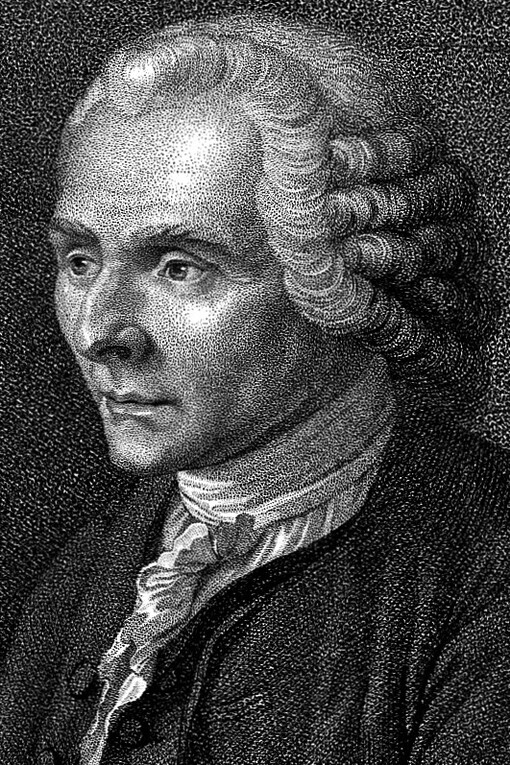 Retrato de Jean-Jacques Rousseau basado en el diseño de Bonneville
