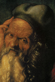 Albrecht Dürer. St. Jerome, 1521, detail. Oil on panel, 60 x 48 cm. Museu Nacional de Arte Antiga, Lisbon