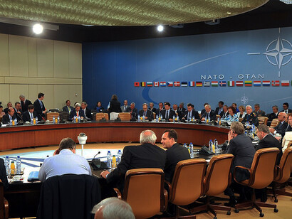 On June 25, 2014, at NATO Headquarters in Brussels, Belgium, U.S. Secretary of State John Kerry joined NATO Secretary-General Anders Fogh Rasmussen, newly appointed Ukrainian Foreign Minister Pavlo Klimkin, and other foreign ministers for a special discussion on Ukraine during a series of meeting