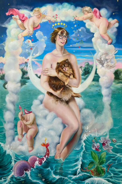 Justyna Kisielewicz, Virgin and child (detail). Courtesy of La Cometa Gallery