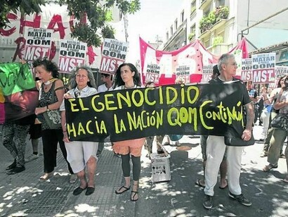 Manifestación del Pueblo Qom
