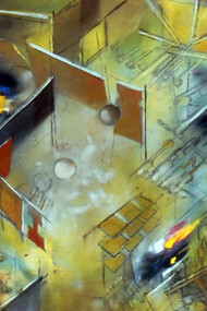 Roberto Matta, Sans titre, 1958, huile sur toile, 114 x 146 cm
