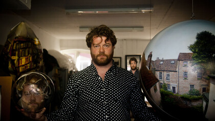 Will Teather in the studio by Martin Marsh