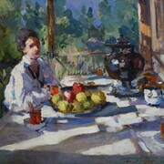 Constantin Korovin, On the terrace, 1916