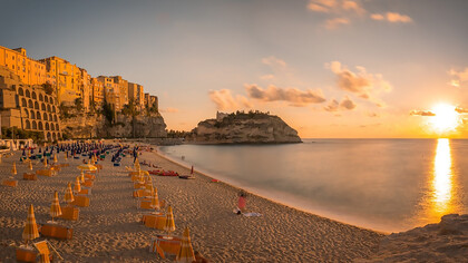 Sunset on the Province of Vibo Valentia, Italy