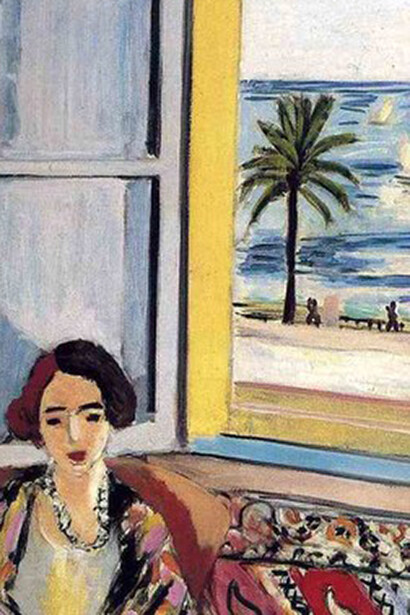 Matisse. Seated woman back turned to the open window, 1922, Oil on canvas