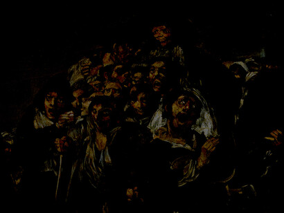 "A romaria de Santo Isidro" (detalhe), das pinturas negras (1819-1823), Goya
