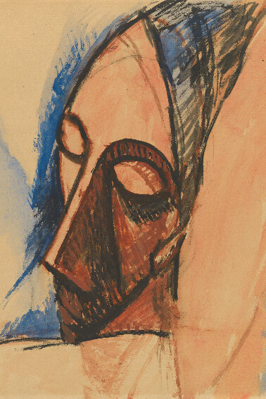 

Pablo Picasso
Tête de trois quarts (Head in Three-Quarter View)
1907