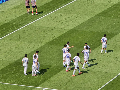 Uzbekistan takes on Spain at Parc des Princes in Paris, France, during the Olympic men’s football tournament on July 24, 2024