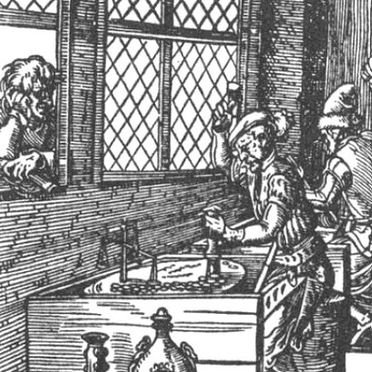 Coniatore al lavoro, xilografia tedesca del XVI secolo. Confondere il signoraggio con un complotto è facile, capirne il funzionamento reale è difficile