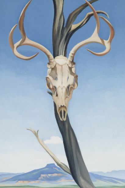 Georgia O'Keeffe, Deer’s Skull with Pedernal, 1936. Courtesy of Museum of Fine Arts, Boston