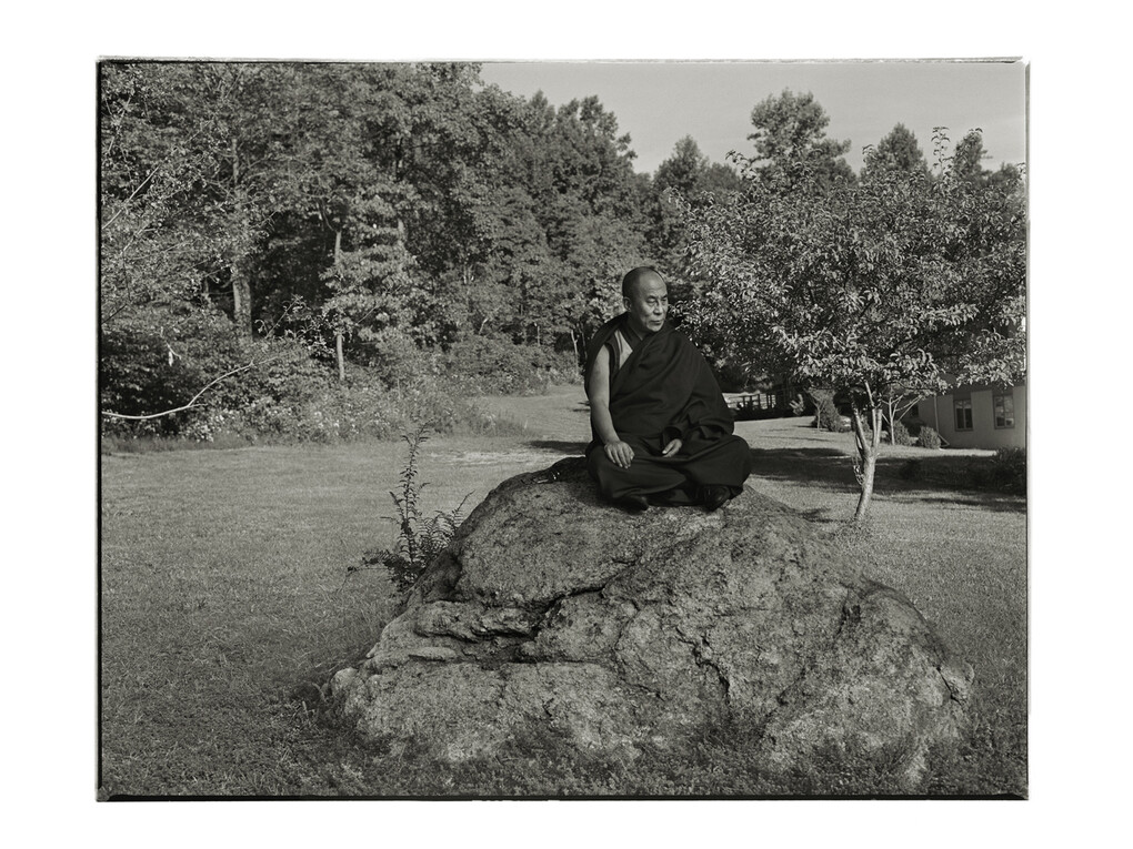 The Dalai Lama, Washington, New Jersey, 1990, archival pigment print, 30.5 x 37 inches. Photograph © Annie Leibovitz