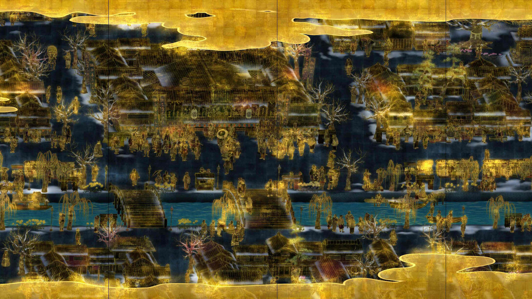 teamLab, The world of irreversible change, 2022. Courtesy of San Antonio Museum of Art