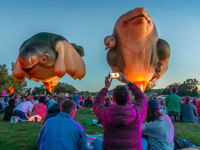 Skywhales across Australia, artwork in exhibition. Courtesy of the National Gallery of Australia