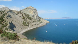 Uno angolo di Crimea davanti al mare.
