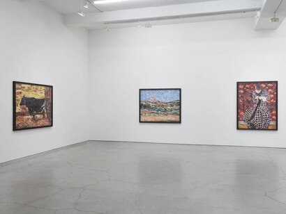 Vik Muniz, Brushstrokes, exhibition view. Courtesy of Sikkema Malloy Jenkins