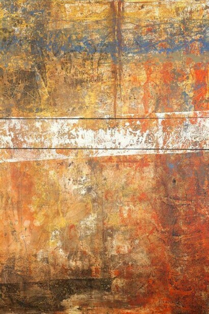 Charles Conrardy, Oro Bianco, Mixed Media on Canvas, 48" x 36"