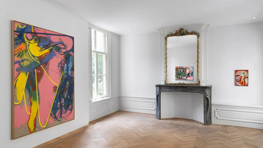 Daniel Richter, Funky dimes, exhibition view. Courtesy of GRIMM