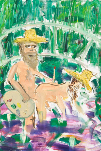 Keith Boadwee, Van Gogh fucking Monet (with club paint), 2017. Courtesy of The Pit Gallery